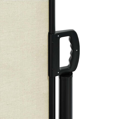 vidaXL Retractable Side Awning Cream 120x500 cm