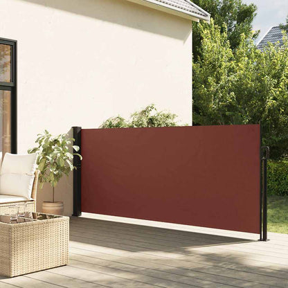vidaXL Retractable Side Awning Brown 120x500 cm
