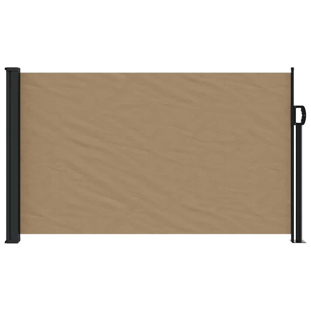 vidaXL Retractable Side Awning Taupe 120x500 cm
