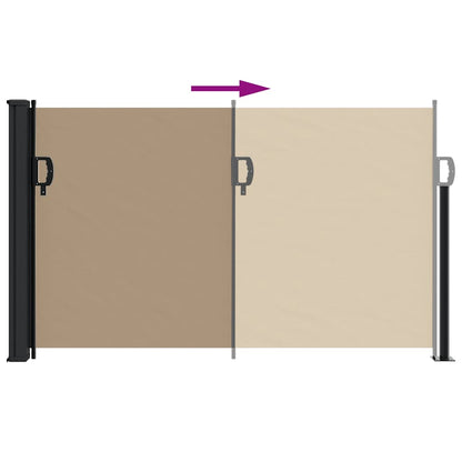 vidaXL Retractable Side Awning Taupe 120x500 cm