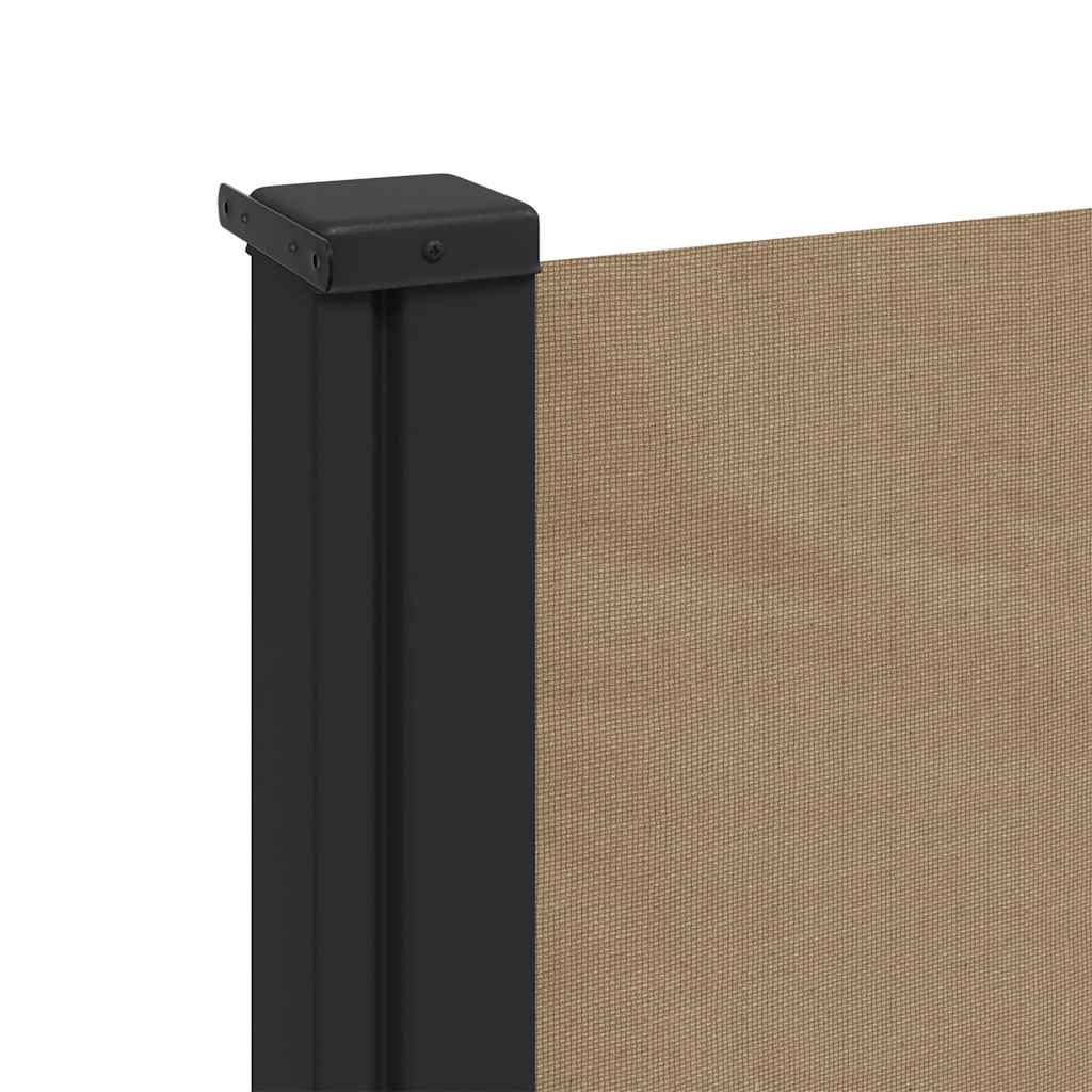 vidaXL Retractable Side Awning Taupe 120x500 cm