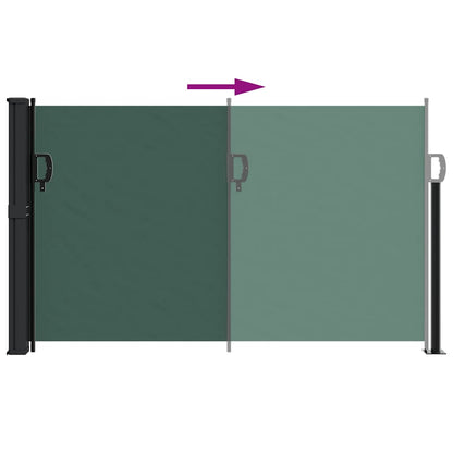 vidaXL Retractable Side Awning Dark Green 120x500 cm