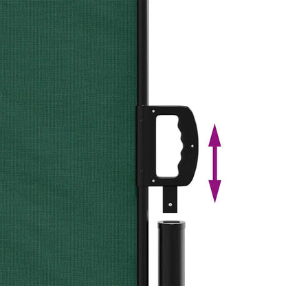vidaXL Retractable Side Awning Dark Green 120x500 cm