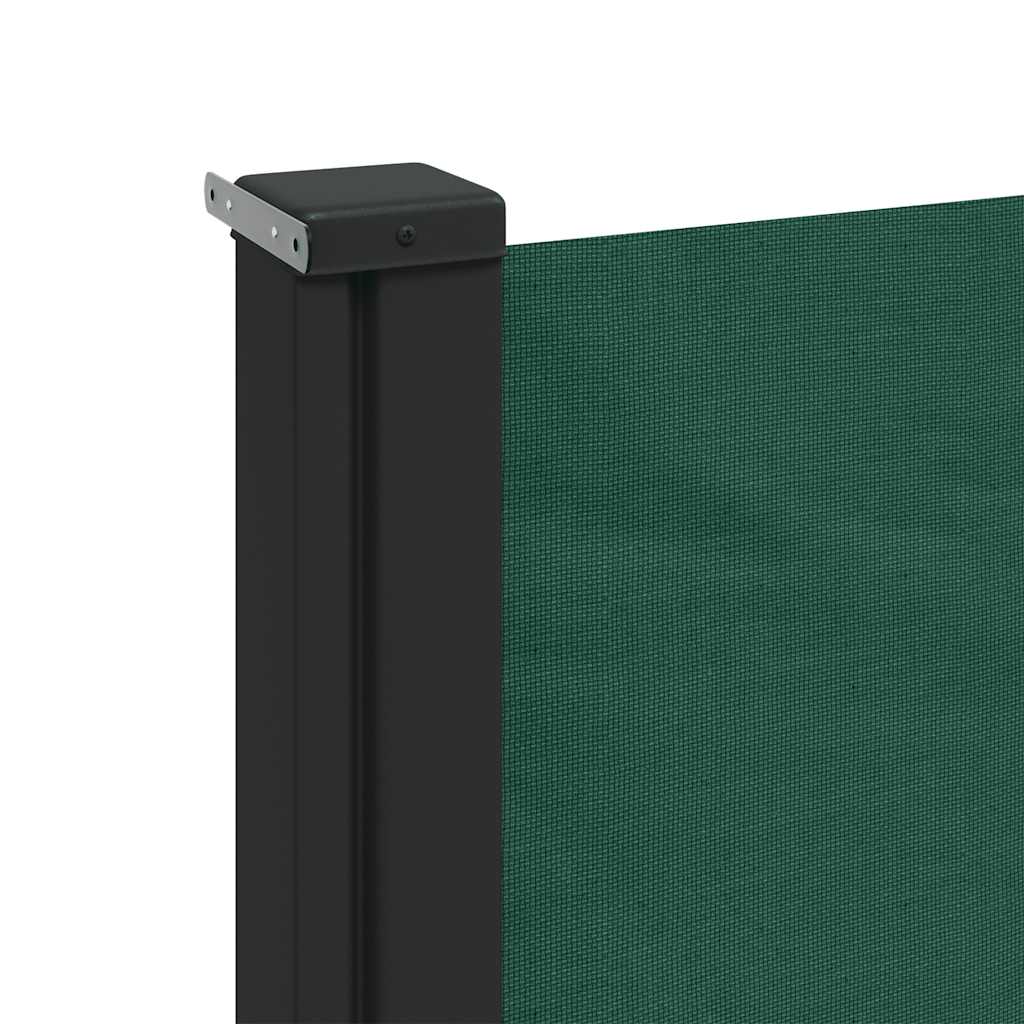 vidaXL Retractable Side Awning Dark Green 120x500 cm