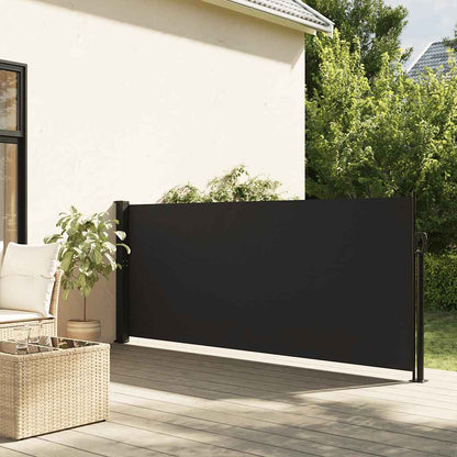 vidaXL Retractable Side Awning Black 140x500 cm