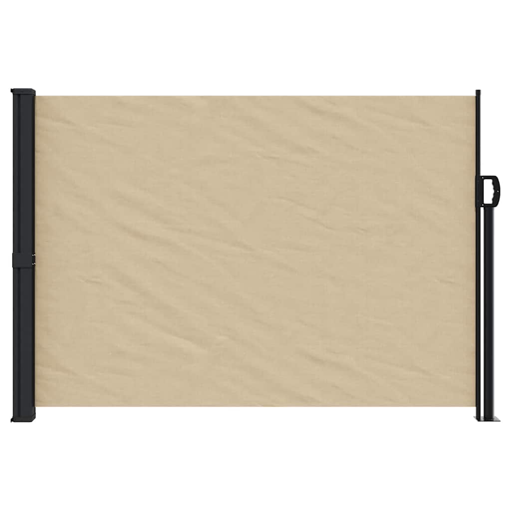 vidaXL Retractable Side Awning Beige 140x500 cm