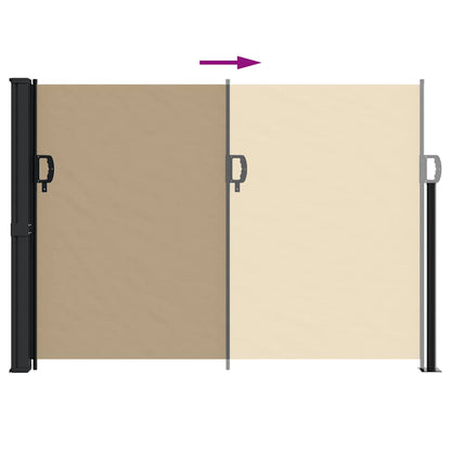 vidaXL Retractable Side Awning Beige 140x500 cm