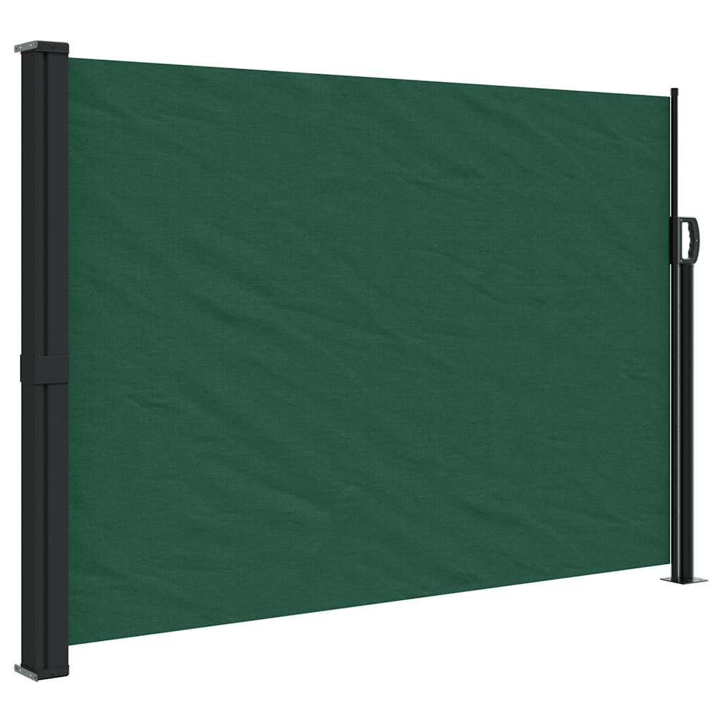 vidaXL Retractable Side Awning Dark Green 140x500 cm