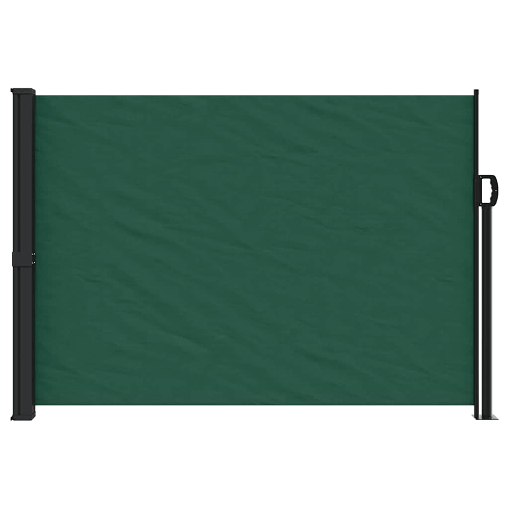 vidaXL Retractable Side Awning Dark Green 140x500 cm