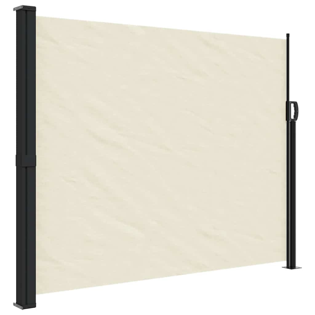 vidaXL Retractable Side Awning Cream 160x500 cm