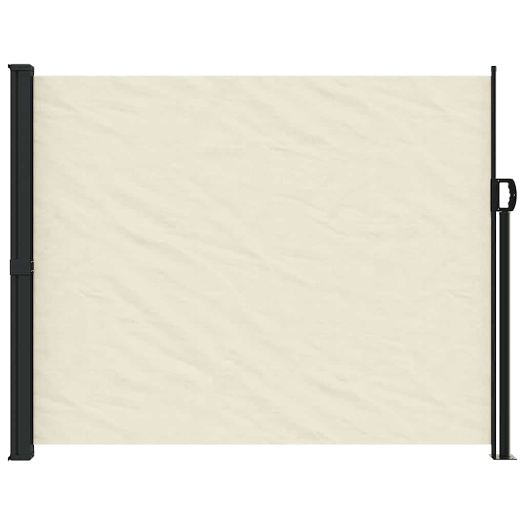 vidaXL Retractable Side Awning Cream 160x500 cm
