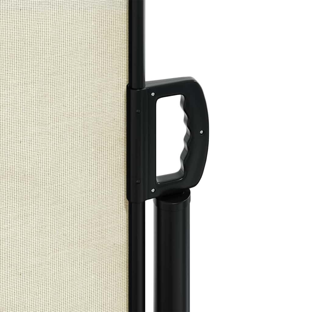 vidaXL Retractable Side Awning Cream 160x500 cm