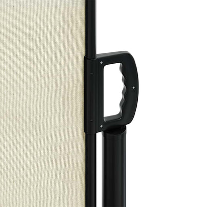vidaXL Retractable Side Awning Cream 160x500 cm