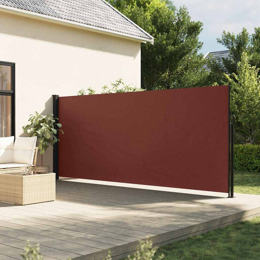 vidaXL Retractable Side Awning Brown 160x500 cm