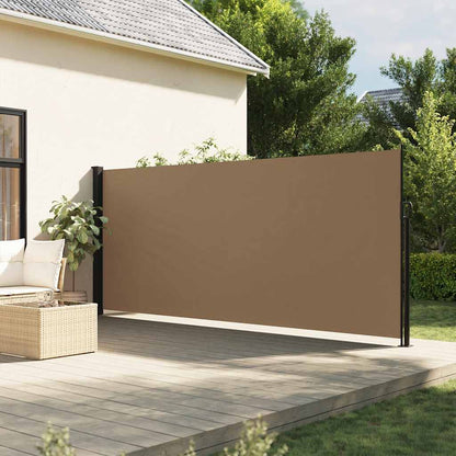 vidaXL Retractable Side Awning Taupe 160x500 cm