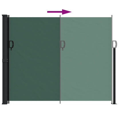 vidaXL Retractable Side Awning Dark Green 160x500 cm
