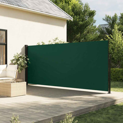 vidaXL Retractable Side Awning Dark Green 160x500 cm