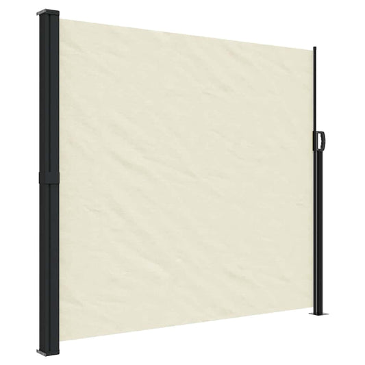 vidaXL Retractable Side Awning Cream 180x500 cm