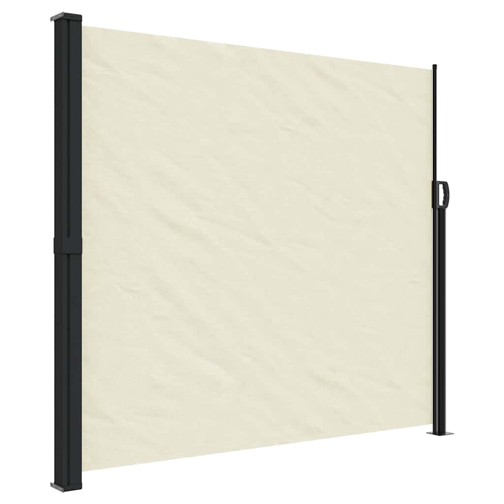 vidaXL Retractable Side Awning Cream 180x500 cm