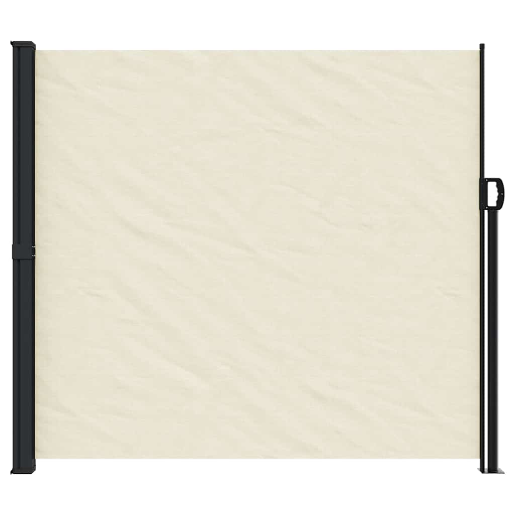 vidaXL Retractable Side Awning Cream 180x500 cm