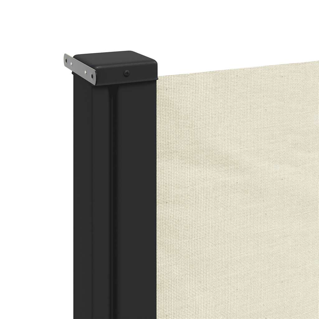 vidaXL Retractable Side Awning Cream 180x500 cm
