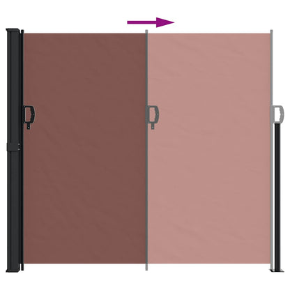 vidaXL Retractable Side Awning Brown 180x500 cm