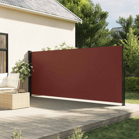 vidaXL Retractable Side Awning Brown 180x500 cm