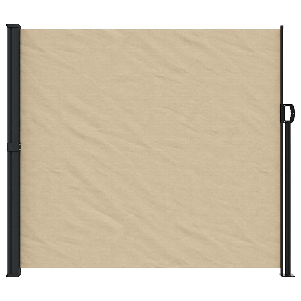 vidaXL Retractable Side Awning Beige 180x500 cm
