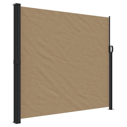 vidaXL Retractable Side Awning Taupe 180x500 cm