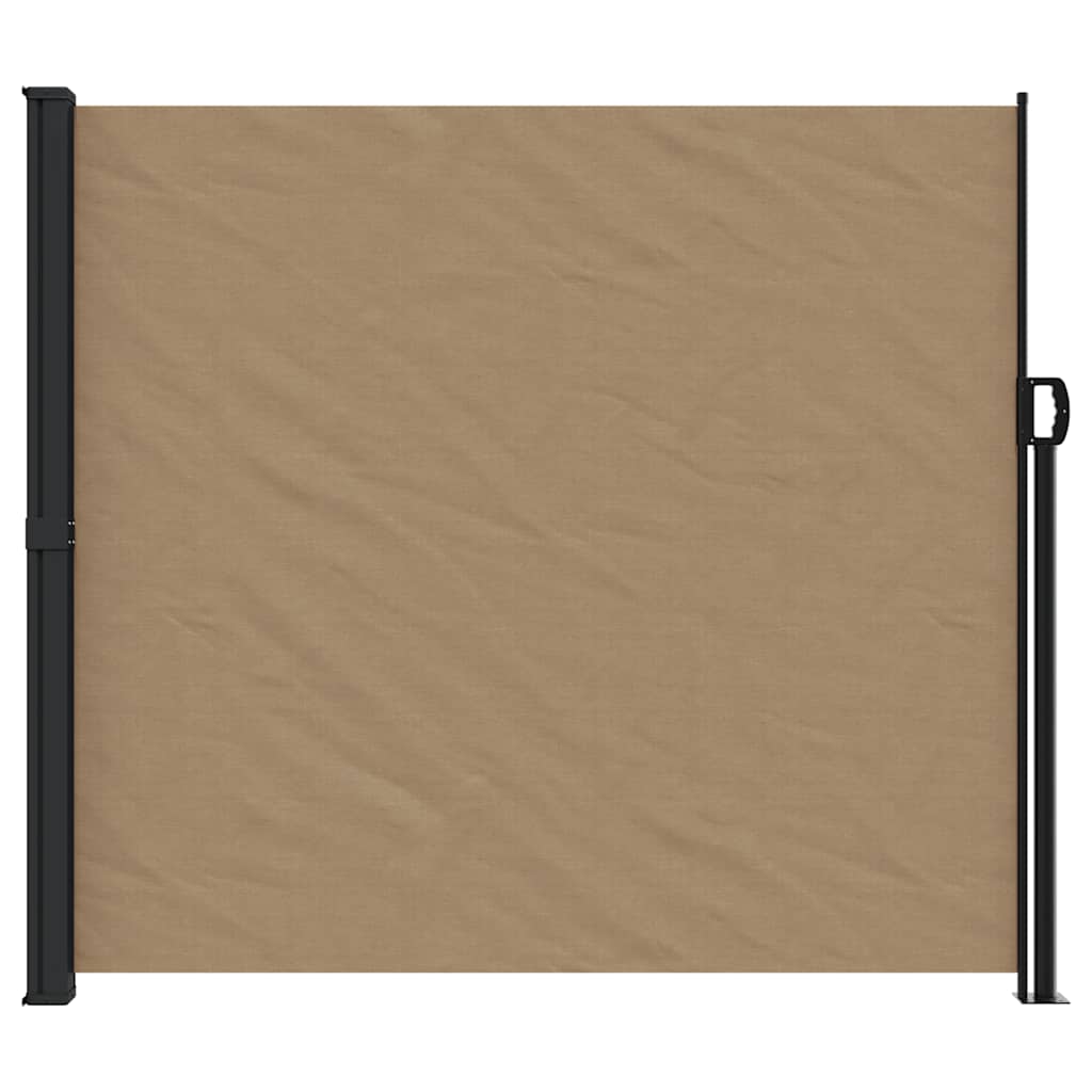 vidaXL Retractable Side Awning Taupe 180x500 cm