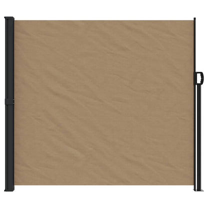 vidaXL Retractable Side Awning Taupe 180x500 cm