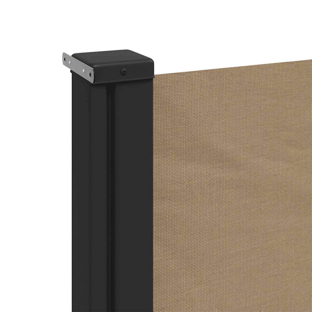 vidaXL Retractable Side Awning Taupe 180x500 cm