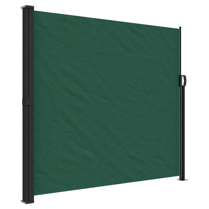vidaXL Retractable Side Awning Dark Green 180x500 cm