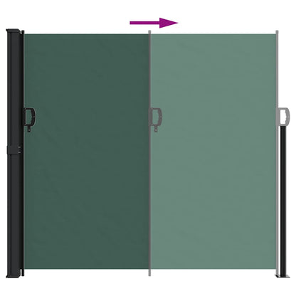 vidaXL Retractable Side Awning Dark Green 180x500 cm