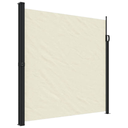 vidaXL Retractable Side Awning Cream 200x500 cm