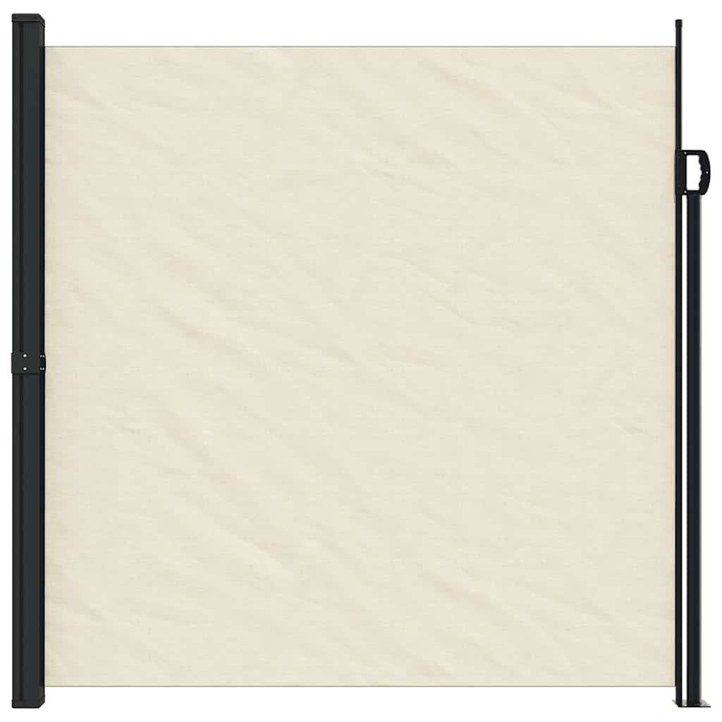 vidaXL Retractable Side Awning Cream 200x500 cm