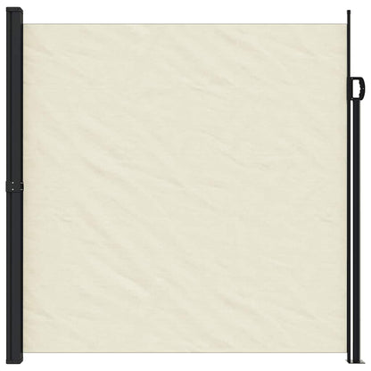 vidaXL Retractable Side Awning Cream 200x500 cm