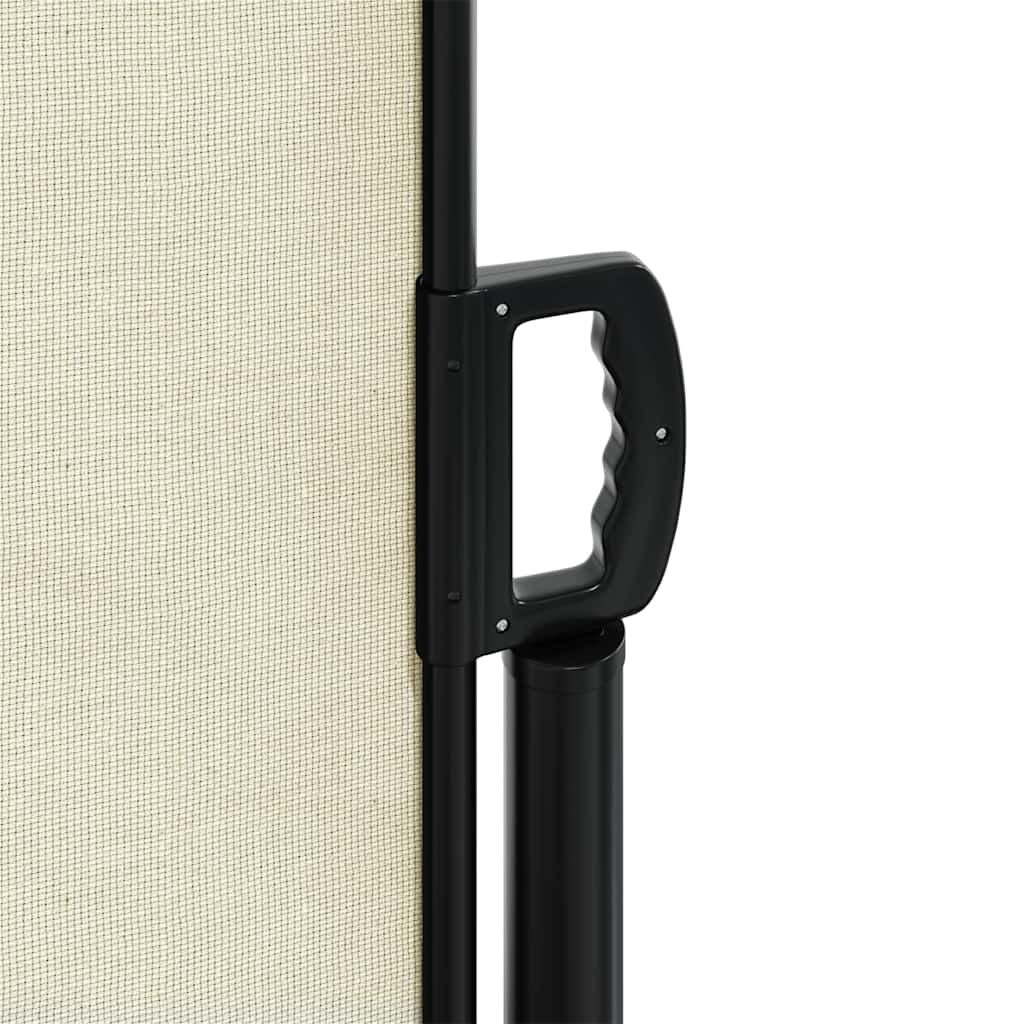 vidaXL Retractable Side Awning Cream 200x500 cm