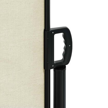 vidaXL Retractable Side Awning Cream 200x500 cm