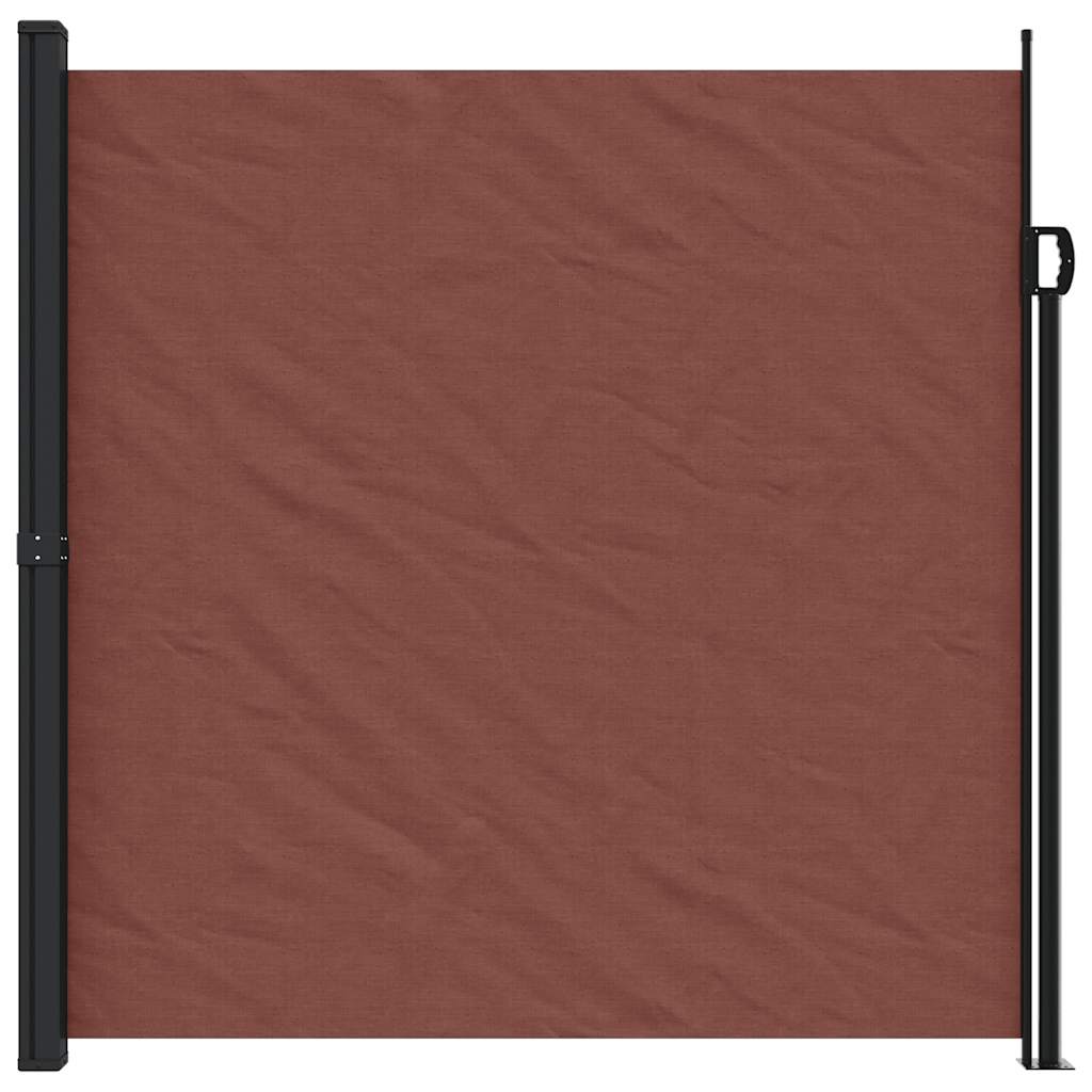 vidaXL Retractable Side Awning Brown 200x500 cm