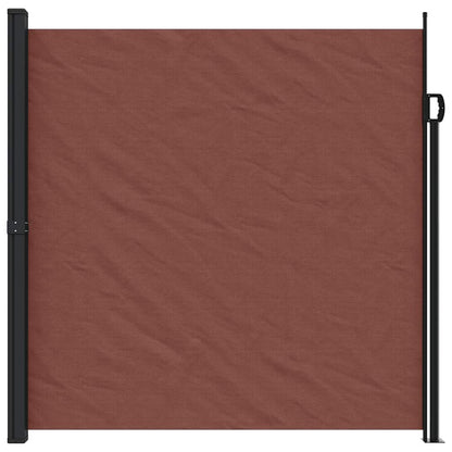 vidaXL Retractable Side Awning Brown 200x500 cm