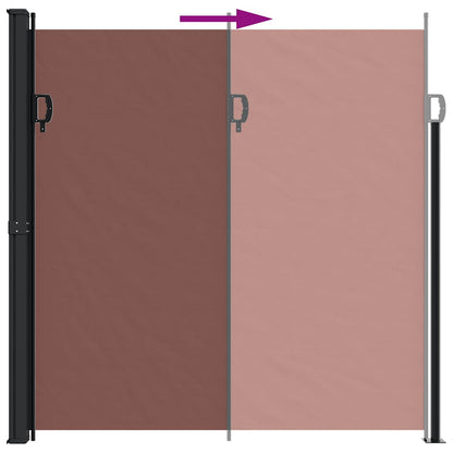vidaXL Retractable Side Awning Brown 200x500 cm