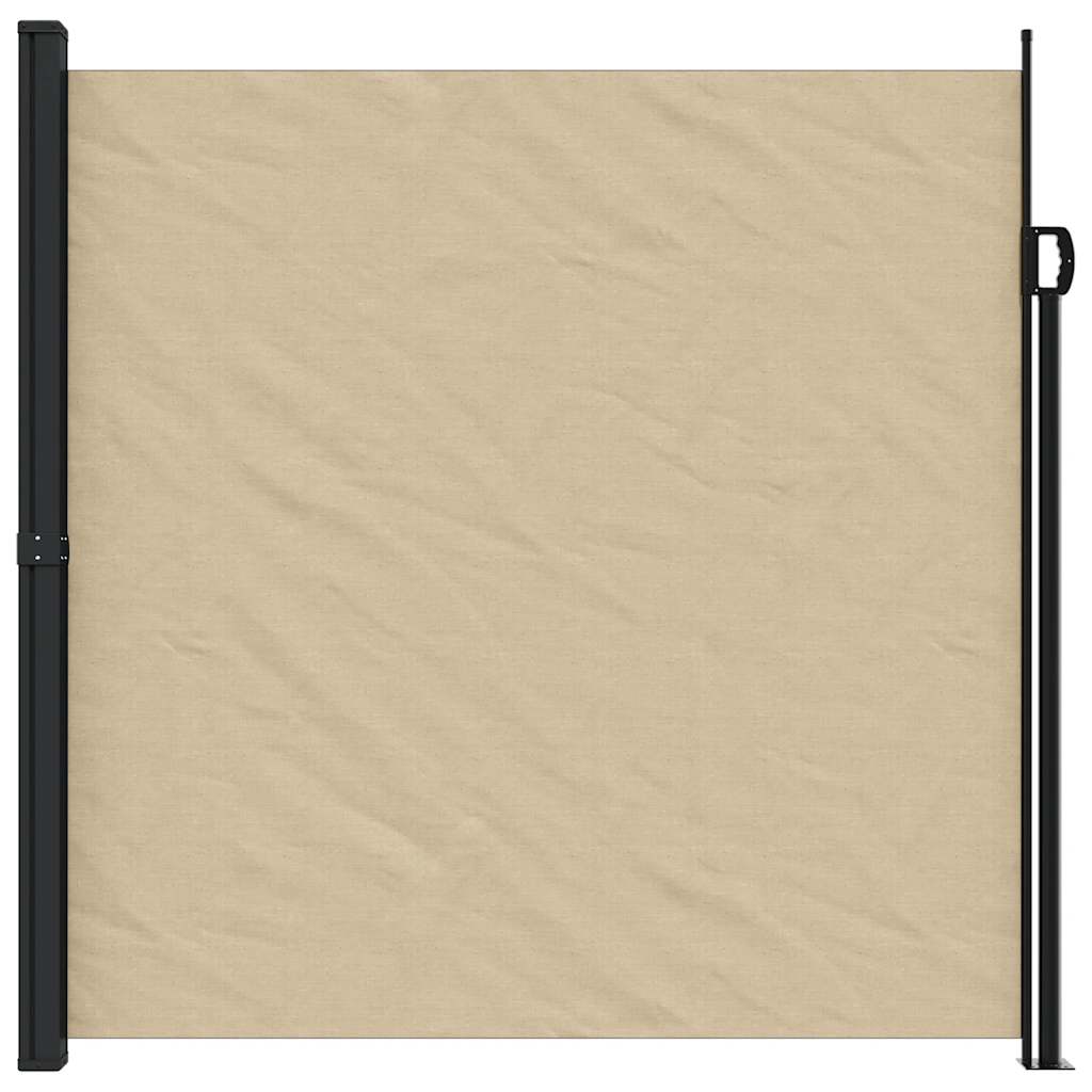 vidaXL Retractable Side Awning Beige 200x500 cm