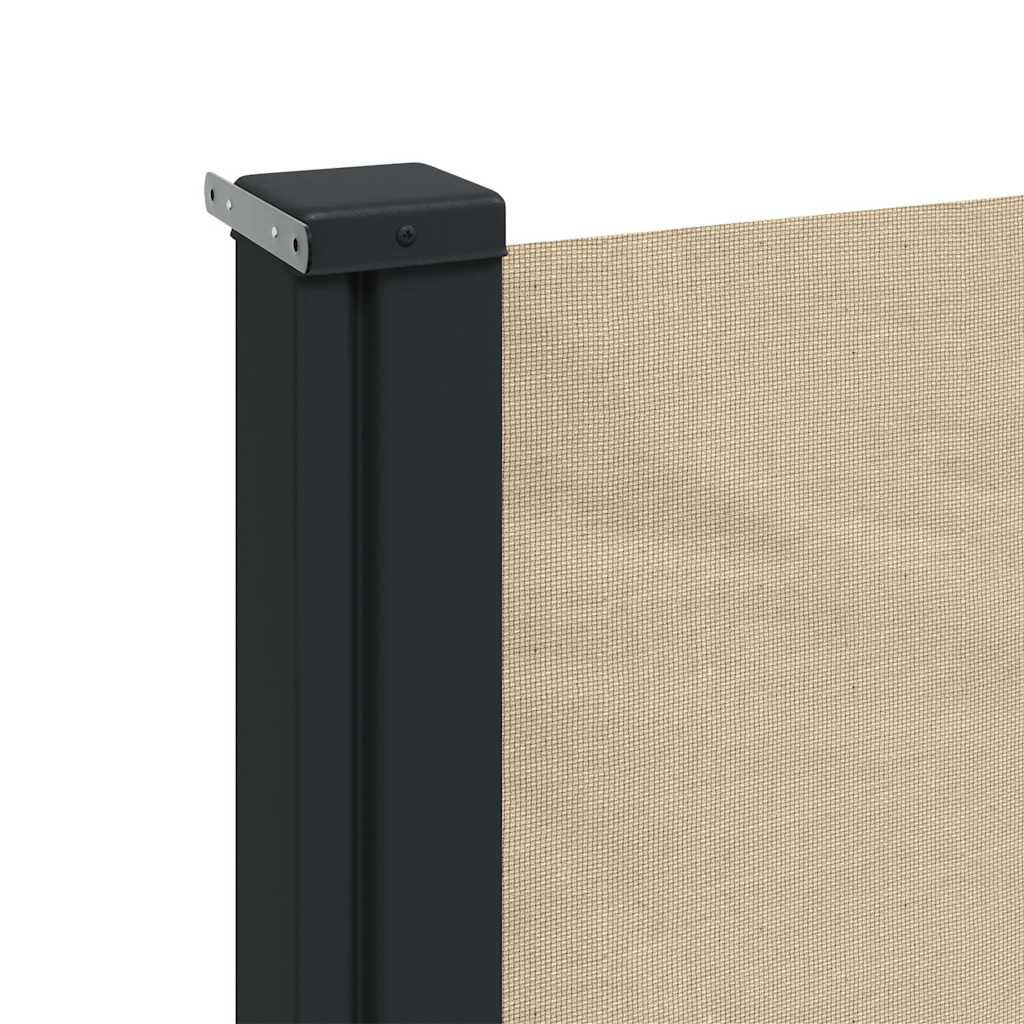 vidaXL Retractable Side Awning Beige 200x500 cm