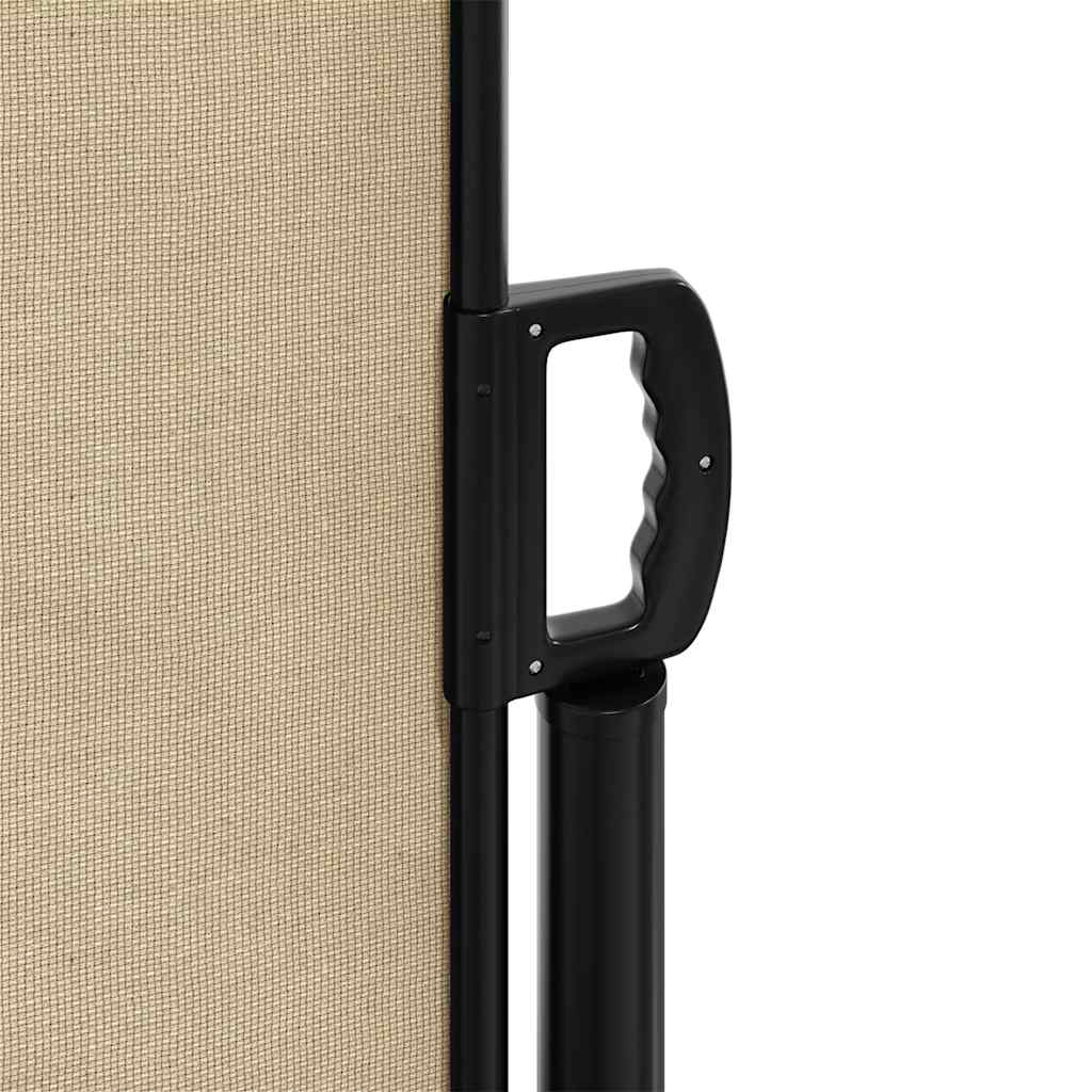 vidaXL Retractable Side Awning Beige 200x500 cm