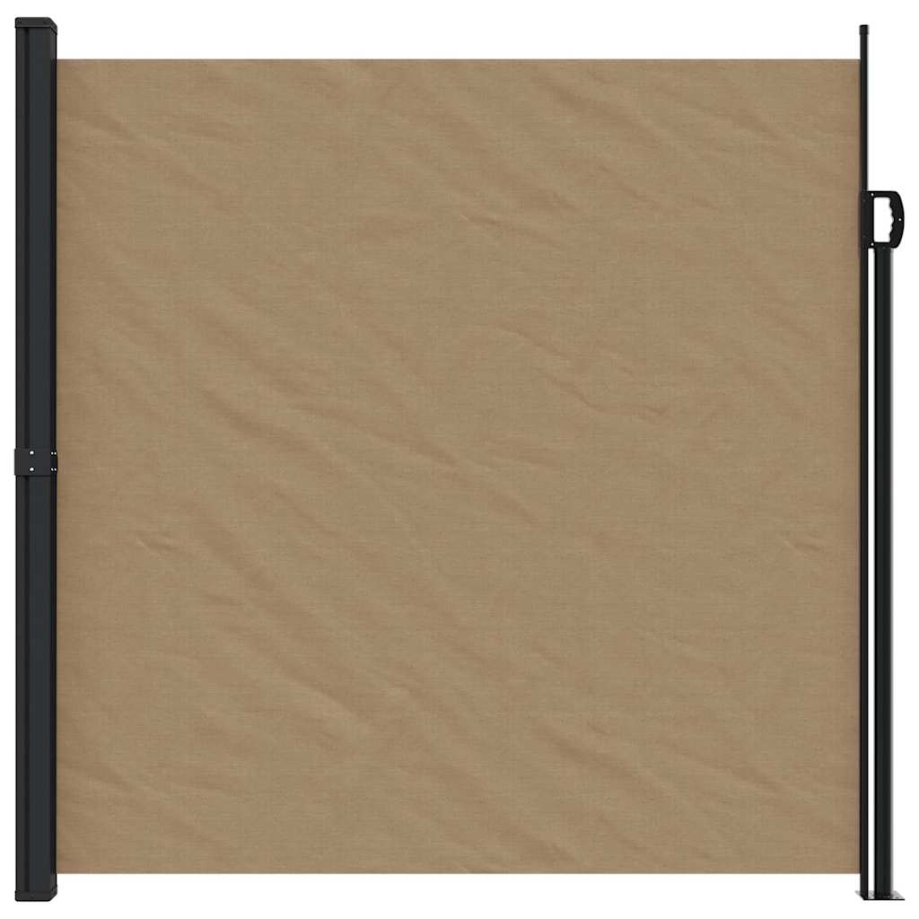 vidaXL Retractable Side Awning Taupe 200x500 cm