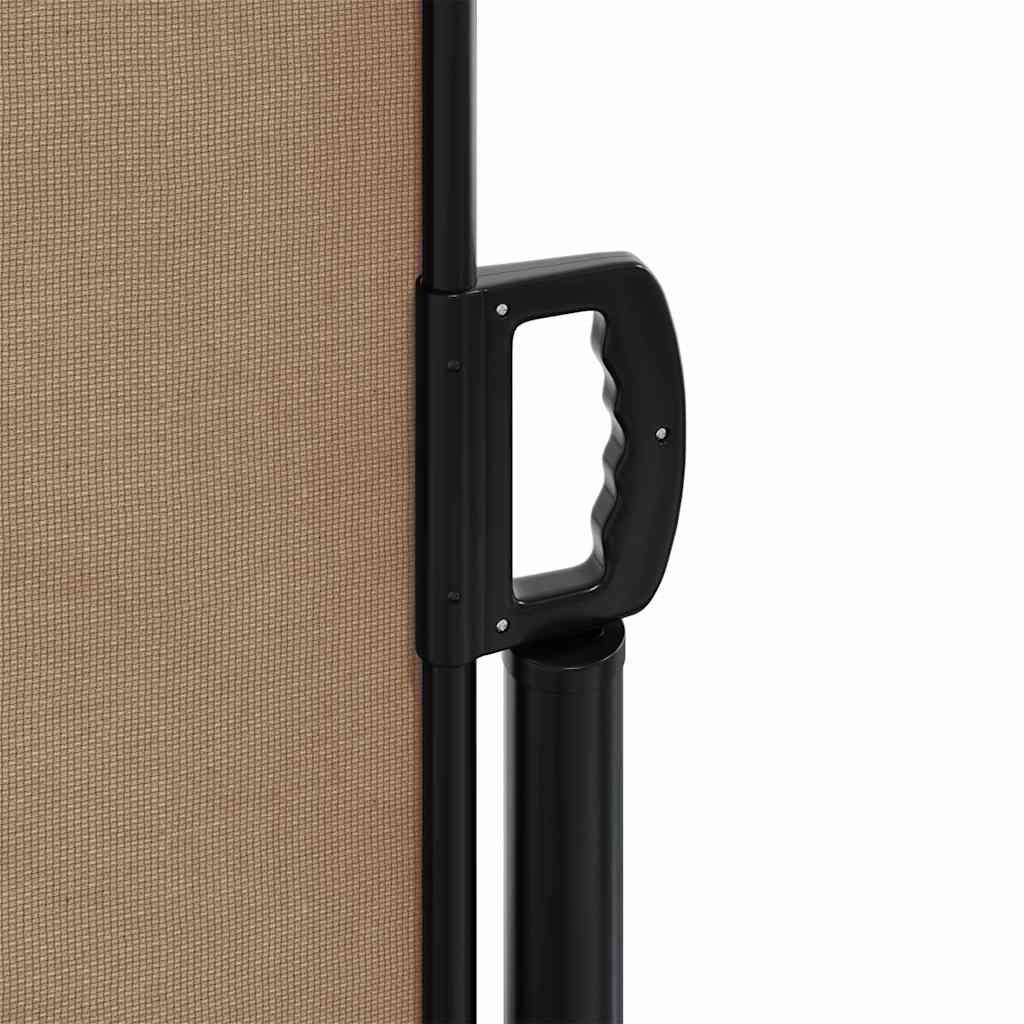 vidaXL Retractable Side Awning Taupe 200x500 cm