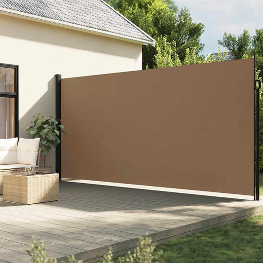 vidaXL Retractable Side Awning Taupe 200x500 cm