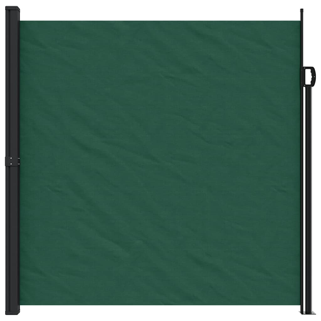 vidaXL Retractable Side Awning Dark Green 200x500 cm