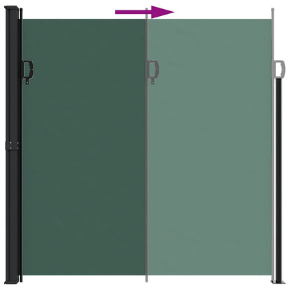 vidaXL Retractable Side Awning Dark Green 200x500 cm